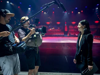 Katja Mack is being interviewed by a film crew.
