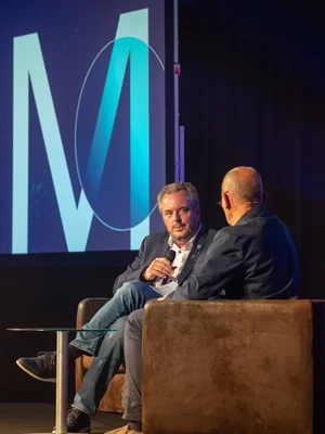 Michael Mack speaks at the IAAPA international theme park conference.