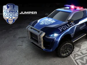 Une grande voiture de police animée d’Alpha Mods P.D.