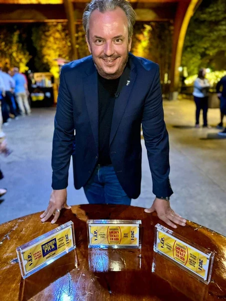 Michael Mack, Managing Partner of Europa-Park, with the Golden Ticket Award 2024.