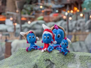 Four different Snorri plush toys side by side.