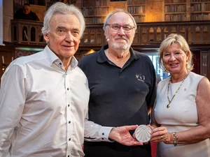 Mauritia Mack and her husband Jürgen welcome pilgrims to the ‘Muschel in Europa’ at the Europa-Park Resort.