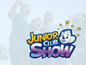 The colourful logo of the new JUNIOR CLUB Show on VEEJOY promises fun for children.