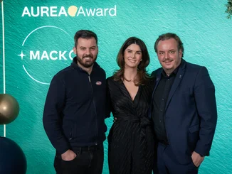 Mate Rimac, Miriam Mack and Michael Mack at the AUREA Award 2024.