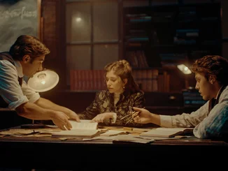 Nikola Tesla and his colleagues in the short film for Voltron 4D.