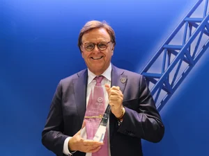 Roland Mack holds an IAAPA award, an international prize in the theme park industry.