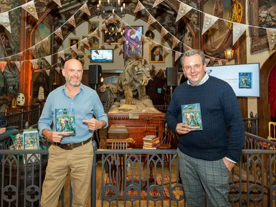 Michael Mack at the book reading for the Adventure Club of Europe at Europa-Park.