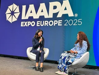Katja Mack as a speaker at the IAAPA Expo Europe in Barcelona.