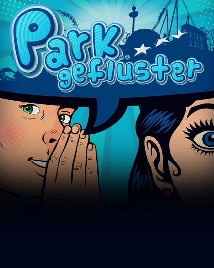 Keyvisual des Podcasts "Parkgeflüster" –  mit Einblicken hinter die Kulissen des Europa-Park und der MACK Gruppe.