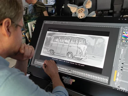 Animator at work.
