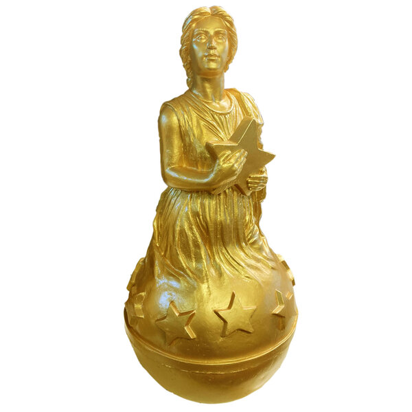 Ottmar Hörl: Goldene Stehauf-Europa Skulptur