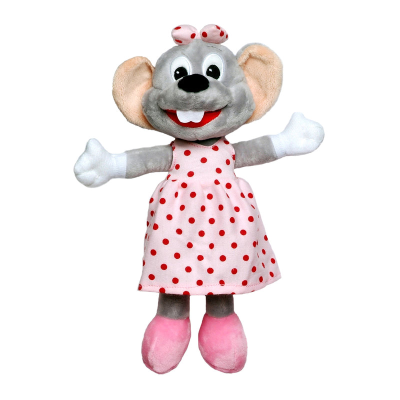 Soft toy Edda Euromausi with pink dress