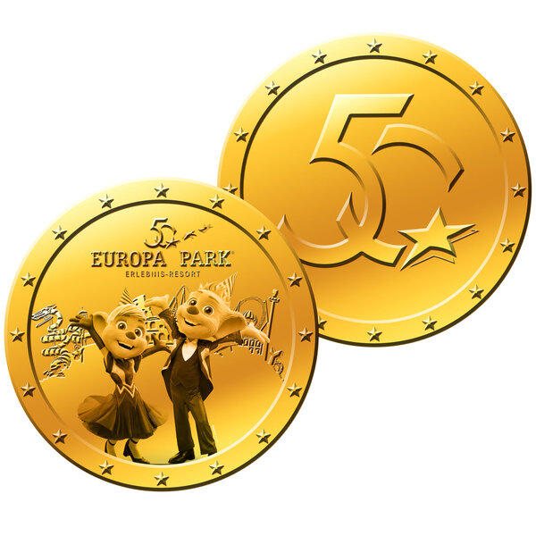 Pièce souvenir 50 ans d’Europa-Park avec Ed & Edda
