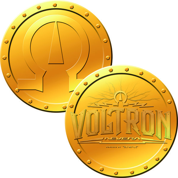 Coin with Voltron Nevera logo