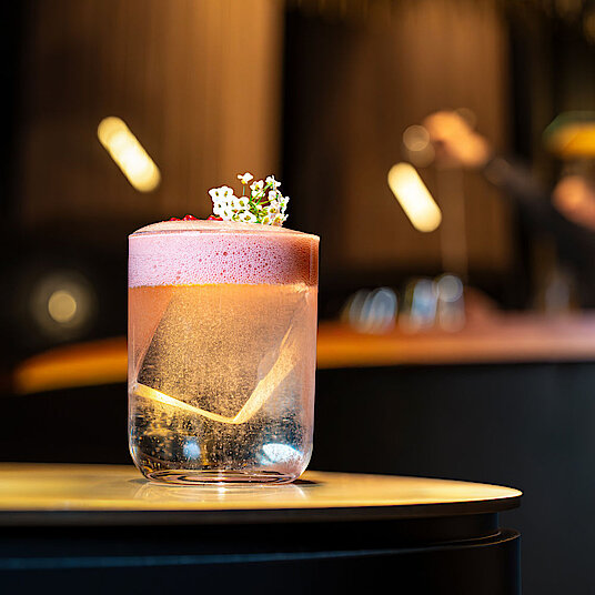 Exclusive Eatrenalin cocktail 'LL VOL.2' Eatrenalin cocktail ‘LL VOL.2’ made from whisky with champagne foam