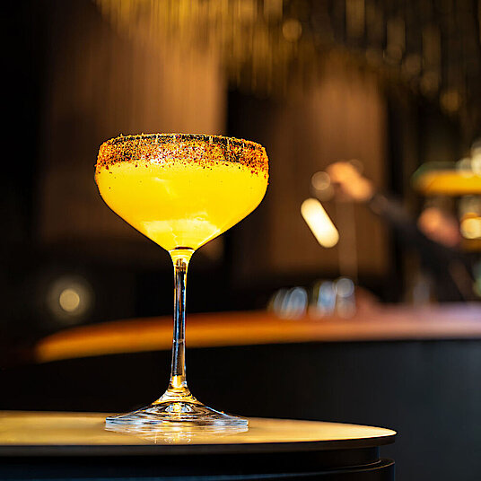 Exclusive Eatrenalin cocktail 'Nordic Marge Eatrenalin cocktail ‘Nordic Marge’ with mango and dill