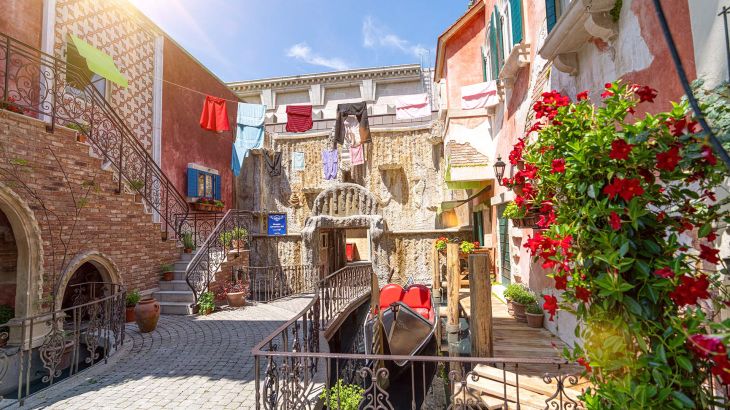 Der authentische Italienische Themenbereich im Europa-Park.