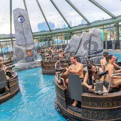 Das interaktive Wasser-Karusell Tønnevirvel im Rulantica